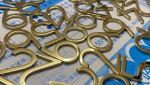 Individually Cut Stainless Steel Letters electroplating Gold Color缩略图